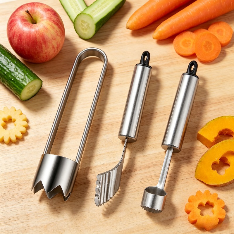 Camping Cooking Full Set - 3pcs Stainless Steel Jalapeno Pepper Corer
