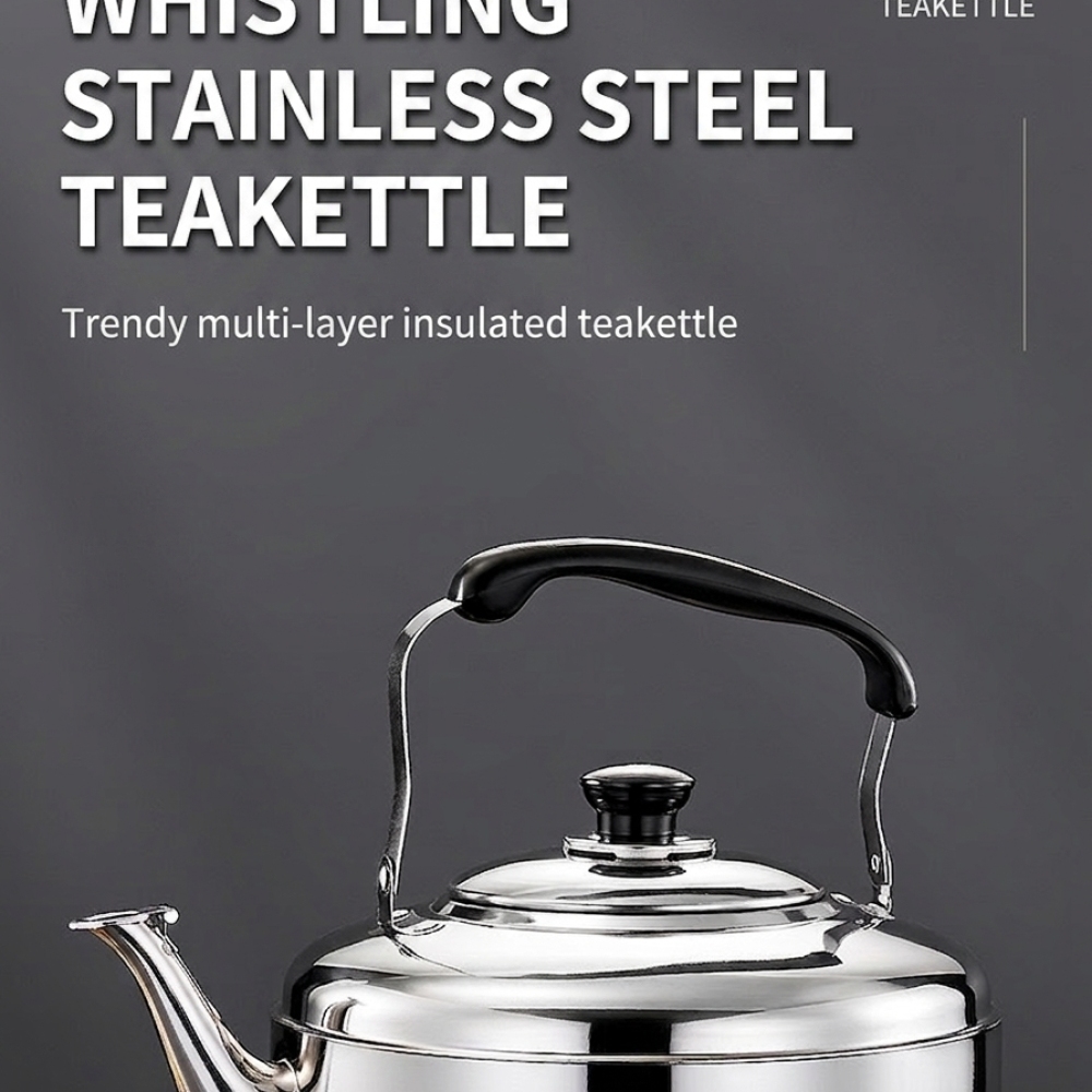 Camping Cooking Vessel - Large Capacity Whistling Tea Kettle Durable