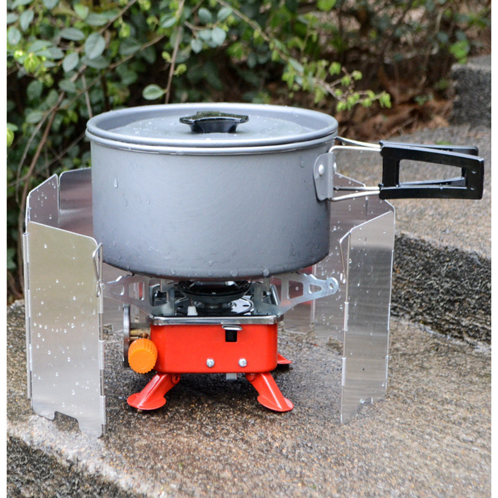 Camping Cooking Windscreen - 9 Plates Windscreen Camping Stove Folding