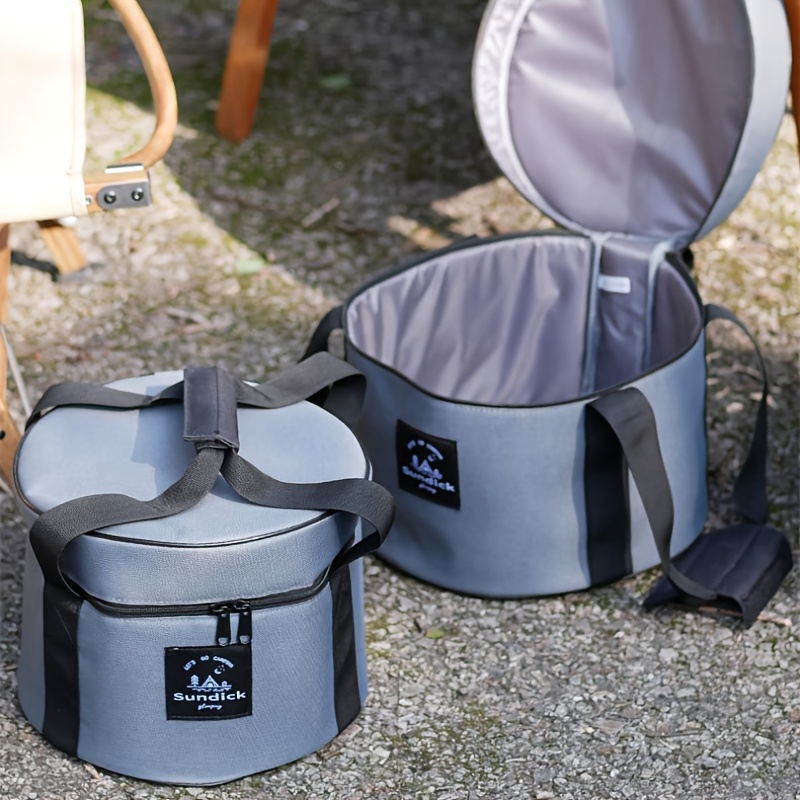 Camping Outdoor Cooking Equipment - Camping Cookware Barrel Storage Bucket Zipper