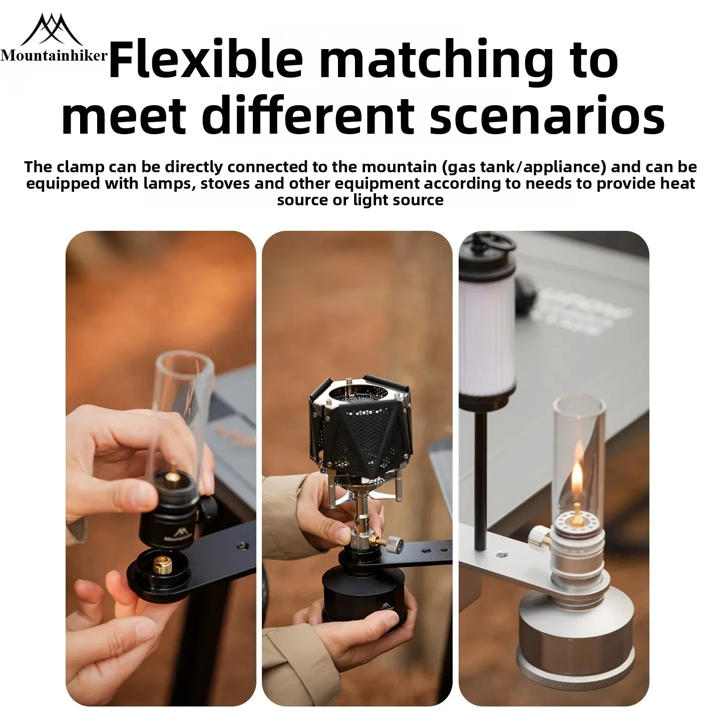 Cooking On Camping Stove - MOUNTAINHIKER Flat Gas Cylinder Lamp Stove