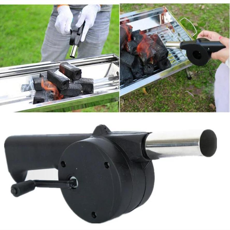 Manual Hand Crank BBQ Fan Port - Camping Cooking Accessories Set recension och pris