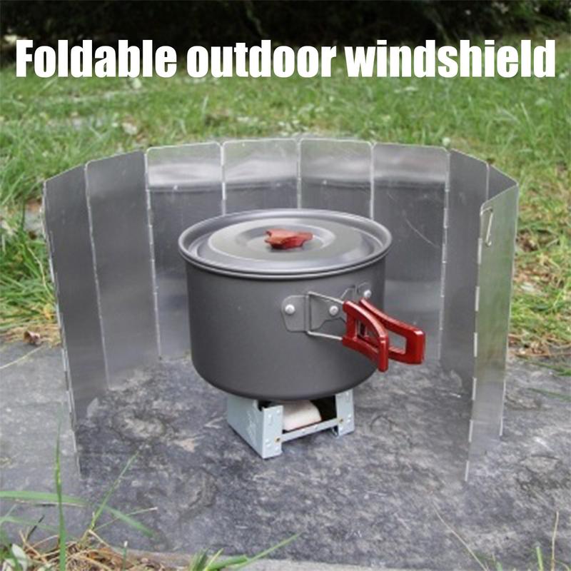 16 Plates Gas Stove Wind Shiel - Camping Cooking Windscreen recension och pris