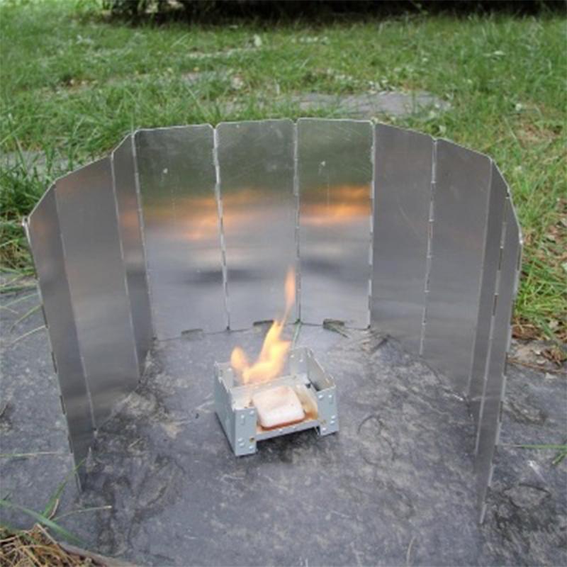 16 Plates Gas Stove Wind Shiel - Camping Cooking Windscreen recension och pris