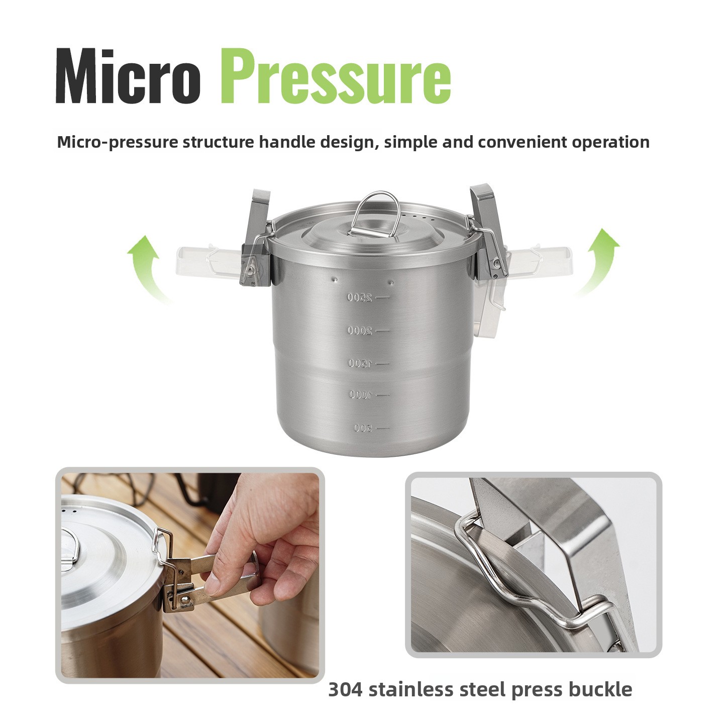 Outdoor 304 stainless steel po - Camping Cooking Full Set recension och pris