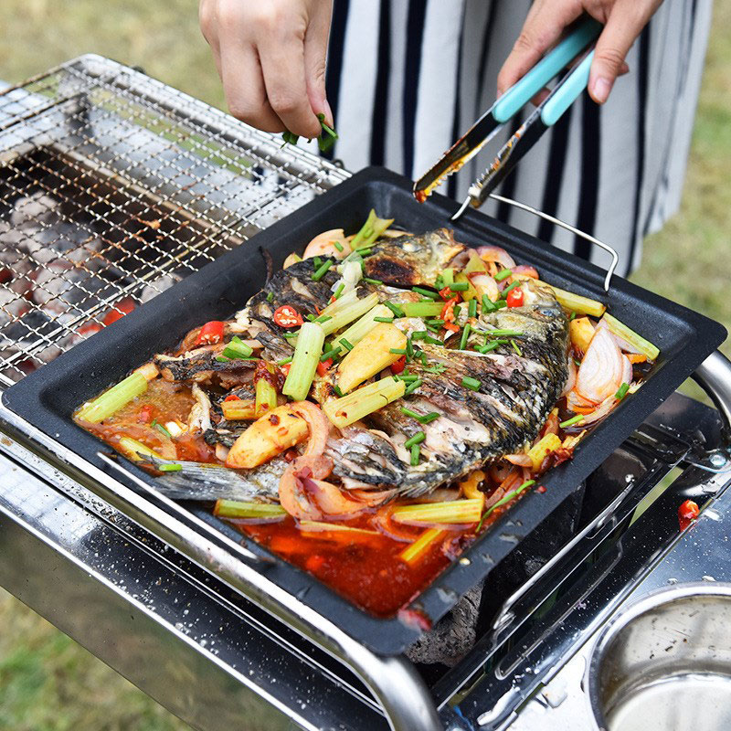 Outdoors Thick Square Grill Pa - Camping Cooking Meat recension och pris