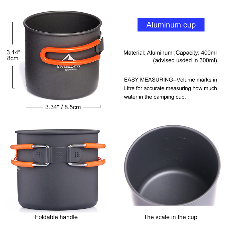 Widesea Camping Cookware Set O - Camping Cooking Full Set recension och pris