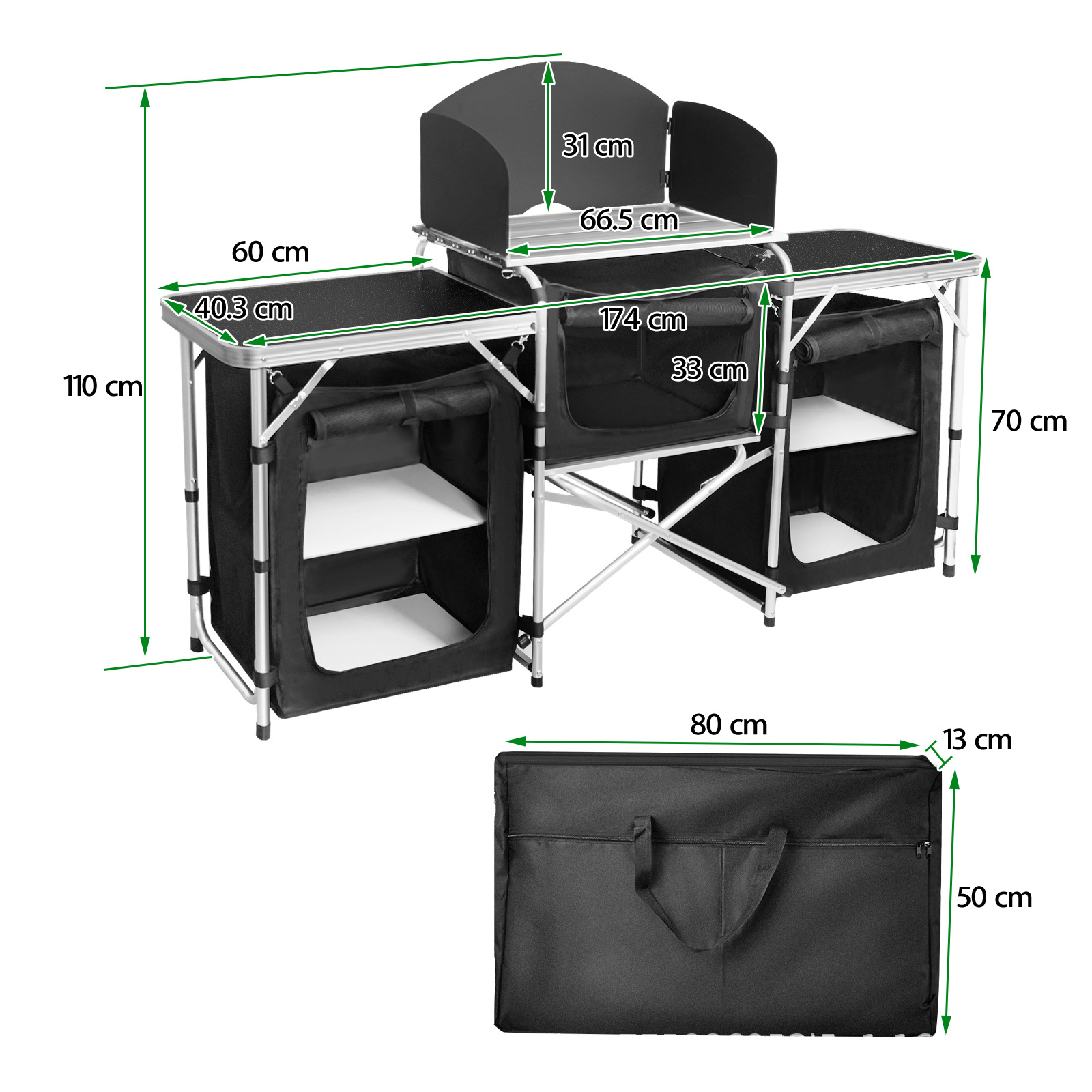 Hot-selling Outdoor Camping Mo - Camping Cooking Table With Storage recension och pris