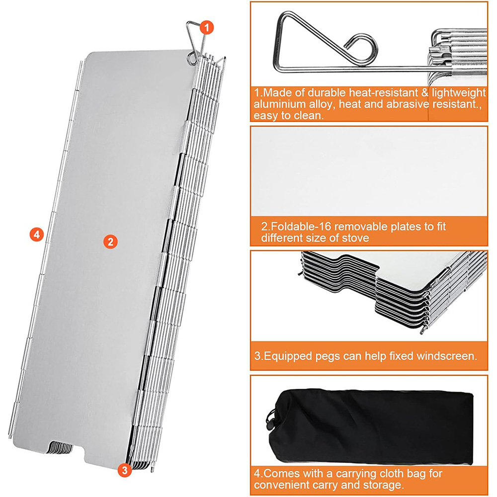 Lightweight Folding Camping St - Camping Cooking Windscreen recension och pris