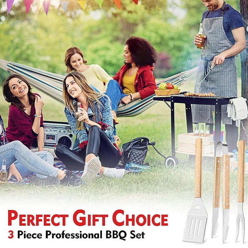 3pcs BBQ Utensils BBQ Grill To - Camping Cooking Accessories Set recension och pris