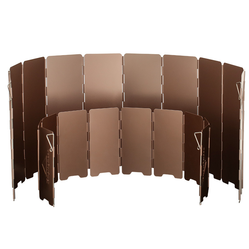 10 Plates Bronze-coloured Fold - Camping Cooking Windscreen recension och pris