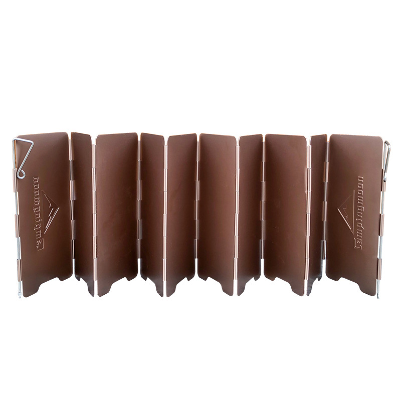 10 Plates Bronze-coloured Fold - Camping Cooking Windscreen recension och pris