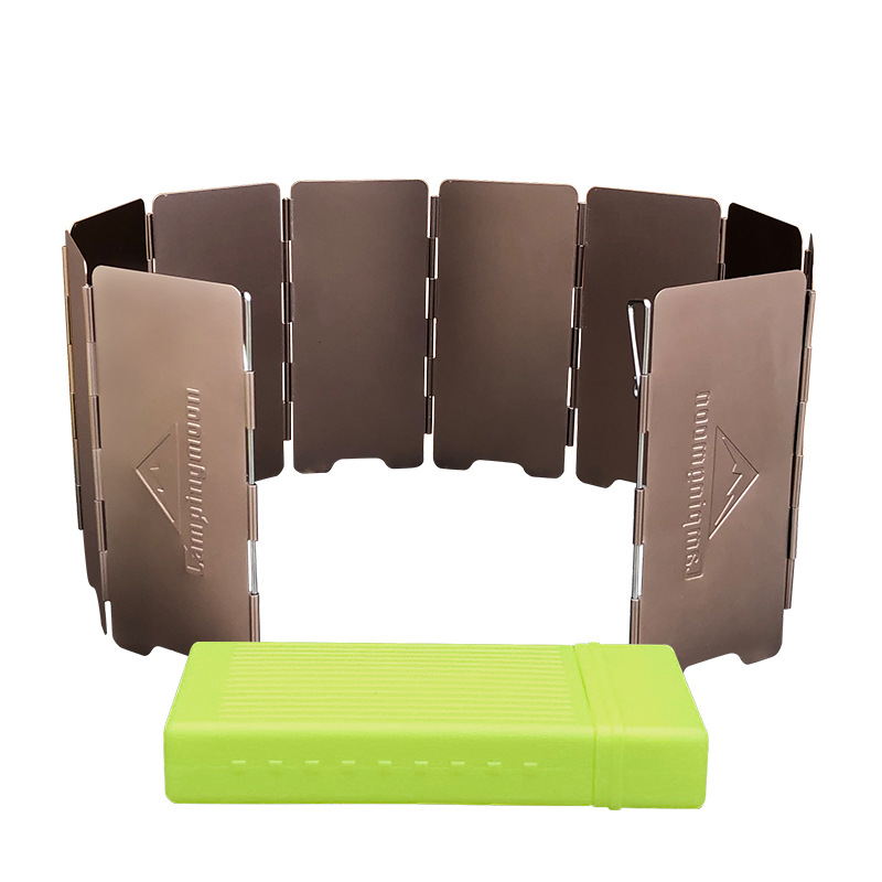 10 Plates Bronze-coloured Fold - Camping Cooking Windscreen recension och pris