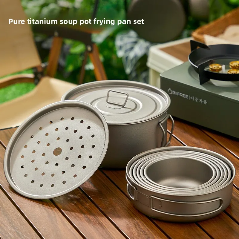 Titanium Outdoor Pot Set Picni - Camping Cooking Lightweight recension och pris