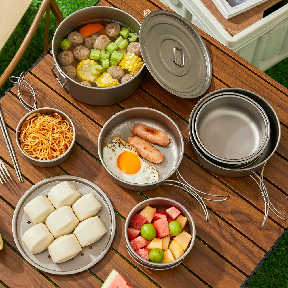 Titanium Outdoor Pot Set Picni - Camping Cooking Lightweight recension och pris