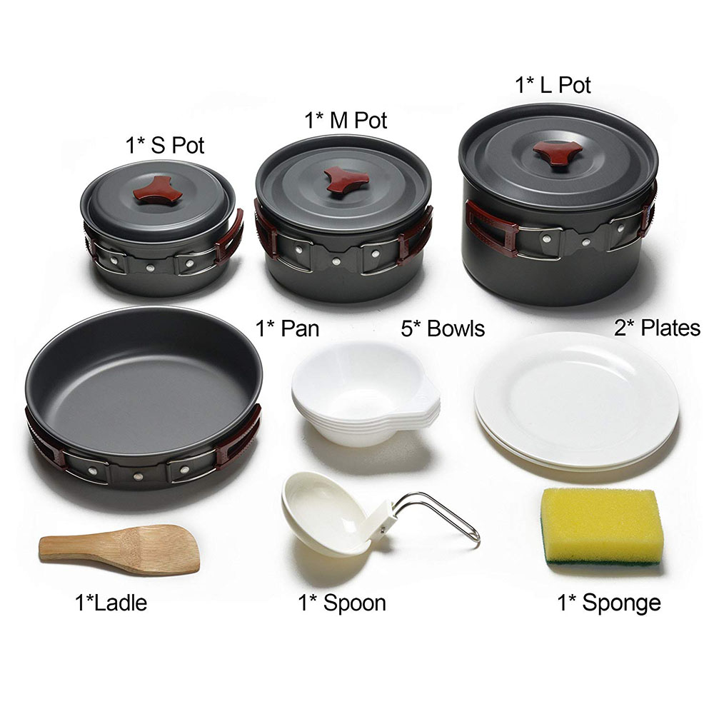 Outdoor Camping Cookware Kit N - Camping Cooking Lightweight recension och pris