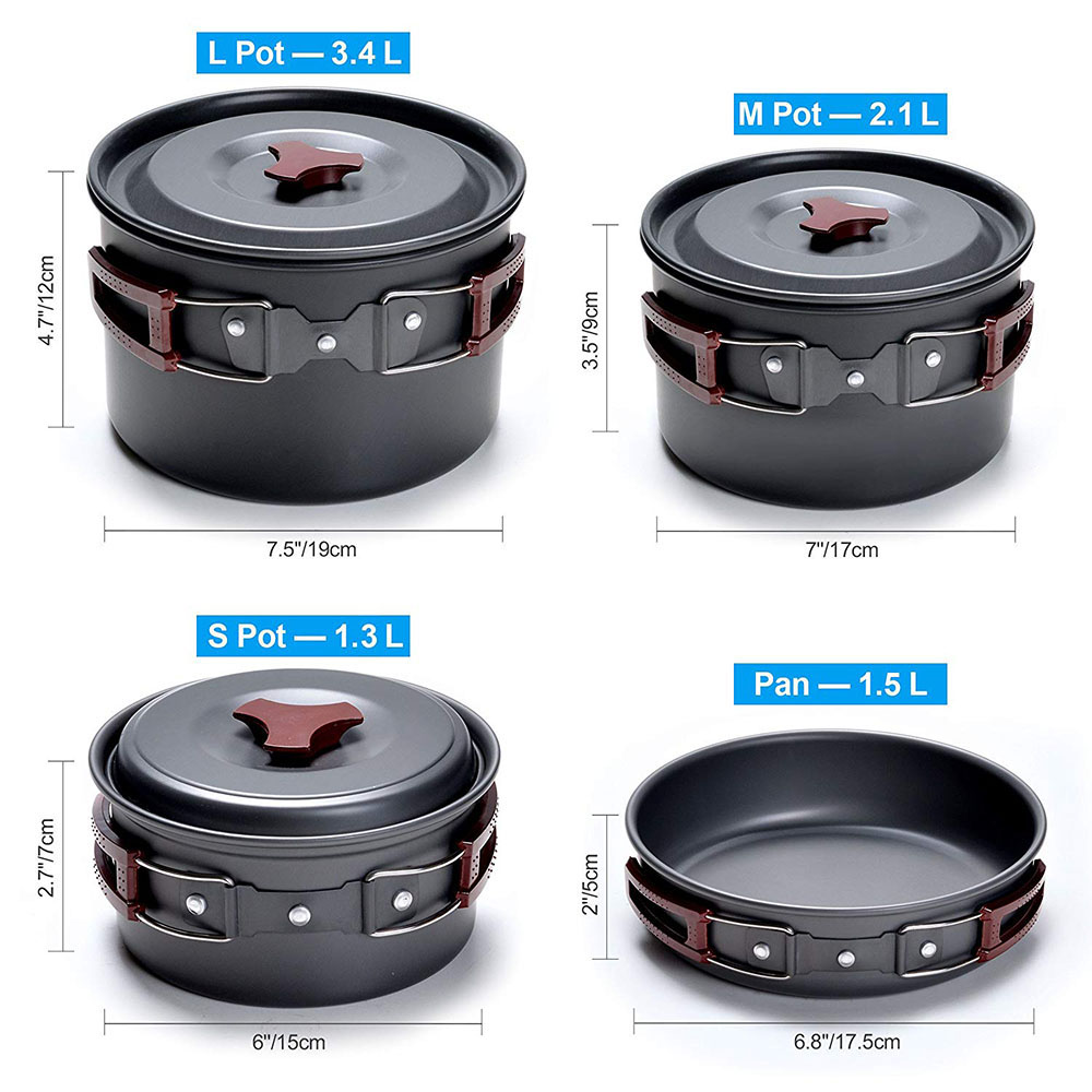 Outdoor Camping Cookware Kit N - Camping Cooking Lightweight recension och pris